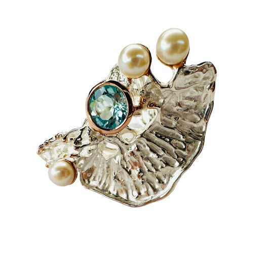 Ring - Coral Garden, Blue Topaz