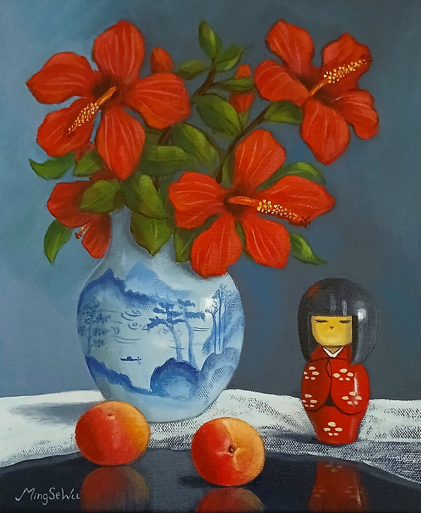 Hibiscus, Oranges and Doll