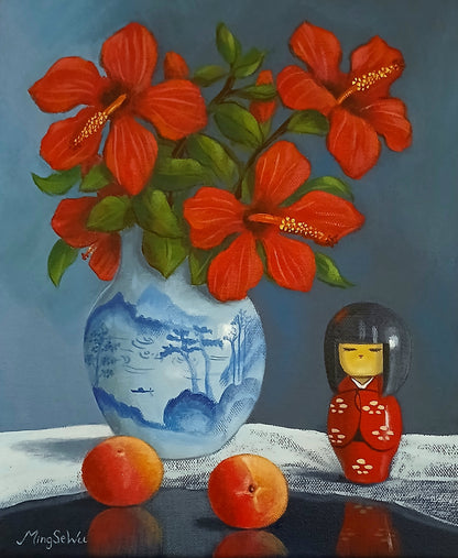 Hibiscus, Oranges and Doll
