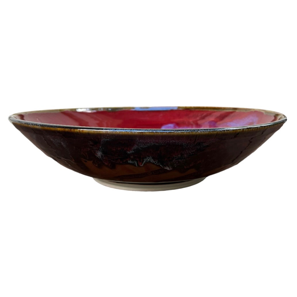 Centrepiece Bowl - Copper Red with Kato Decoration