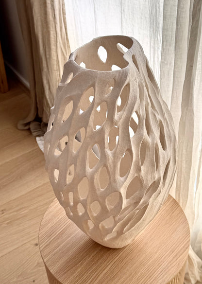 Breath of Stone III - White Cellular (Large) Vase - Contemporary Women 2026