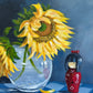 Sunflowers and Doll