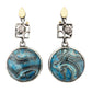 Earrings - 'Fish' Blue Jasper