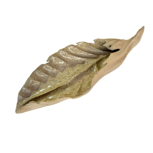 Leaf Incense Holder/ Sculpture - Medium Brown