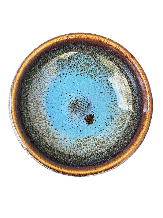Olive Dish - Tenmoku Blue