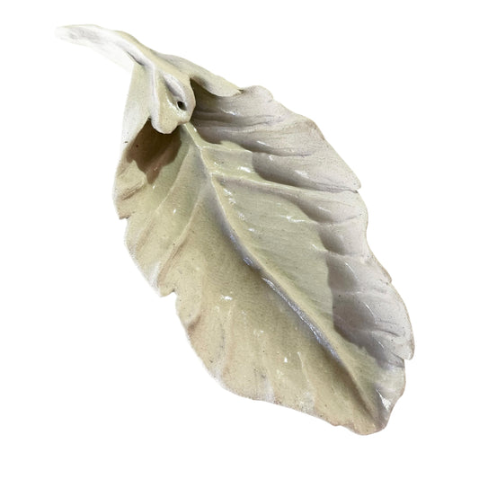 Leaf Incense Holder/ Sculpture - Medium White