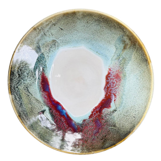 Centerpiece Bowl - Jun with Copper Red