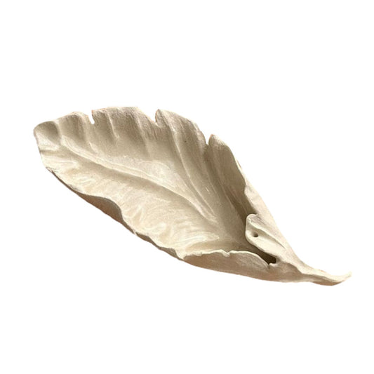 Leaf Incense Holder/ Sculpture - White Large