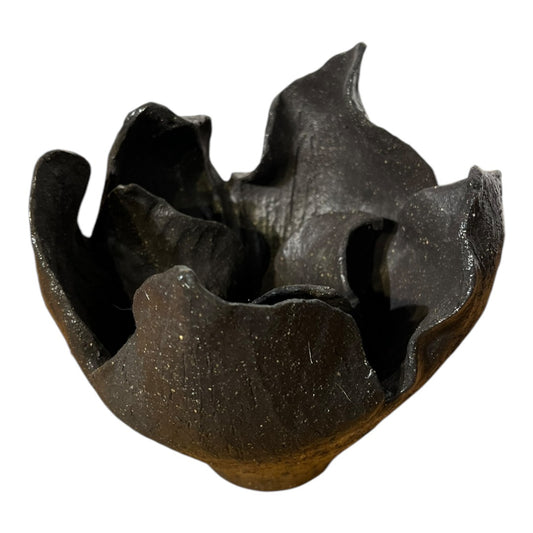 Black Magnolia Candle Holder