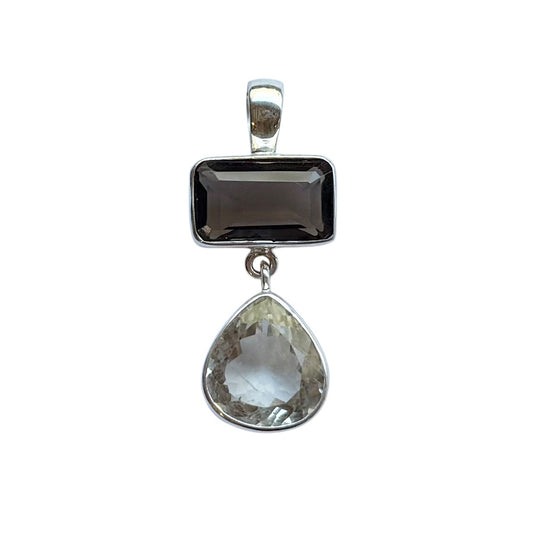 Pendant - Smokey Quartz and Prasiolite