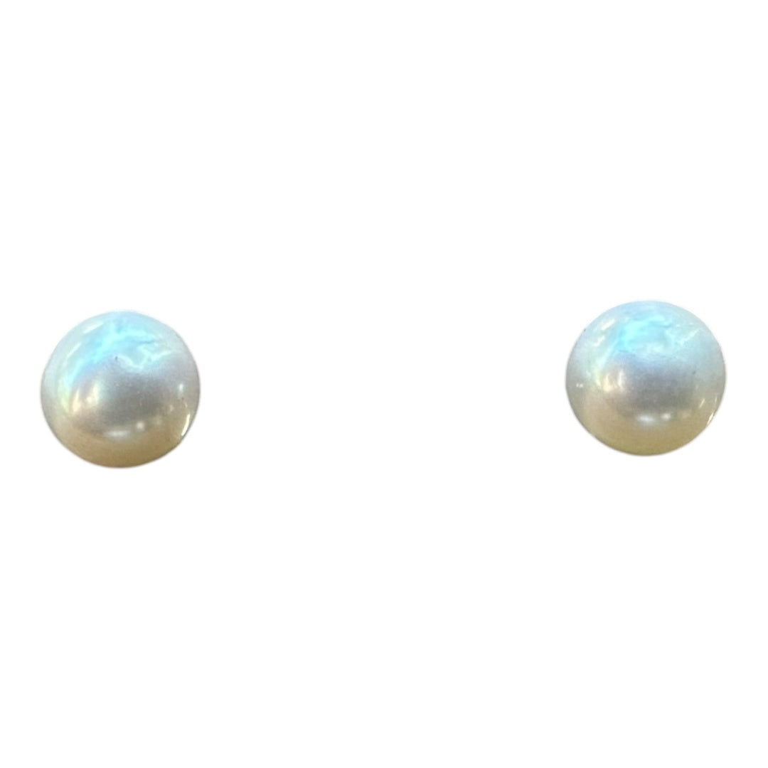 Earrings - 5.5mm Akoya Pearls Silver Studs