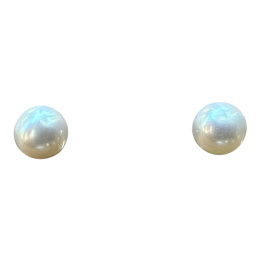 Earrings - 5.5mm Akoya Pearls Silver Studs