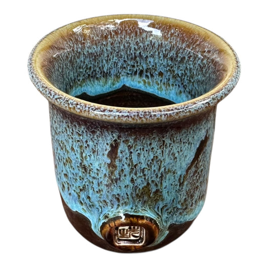 Espresso Cups - Tenmoku  Blue