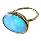 Ring - Echoes of the Sea, Featuring Large Australian Doublet Opal