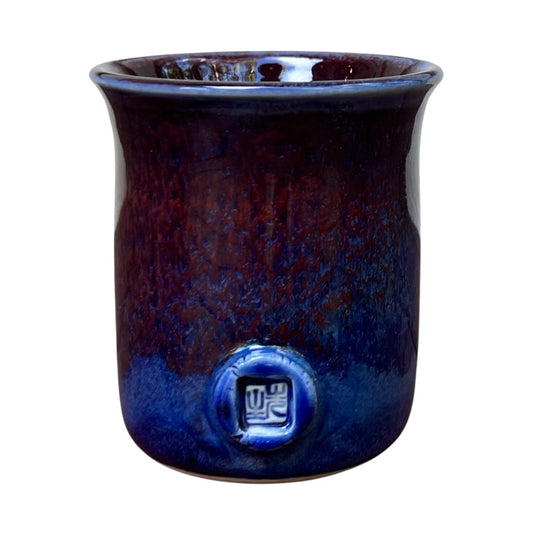 Espresso Cups - Blue with Copper Red