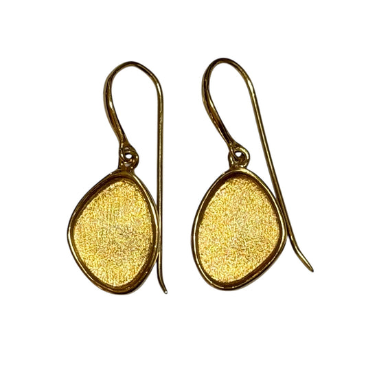 Earrings - Echoes of the Sea Large Drops, Yellow Gold Finish