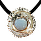 Pendant - Coral Garden with Blue Chalcedony and Freshwater Pearl