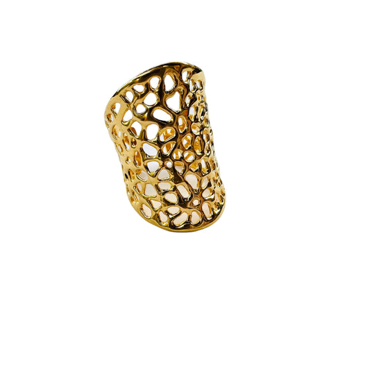 Ring - Fan of the Sea Cuff with Yellow Gold Finish