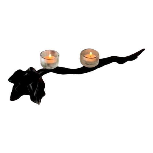 Black Magnolia Candle Holder II