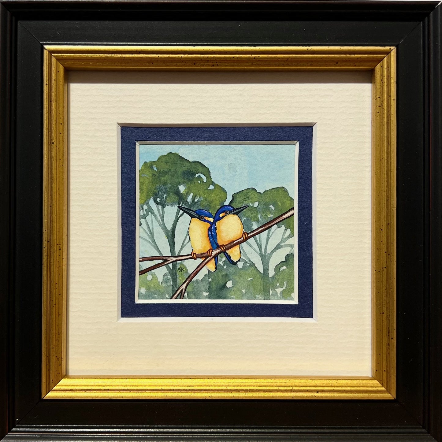 Two Kingfishers, Deep Blue