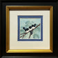 Three Willy Wagtails, Cobalt Blue