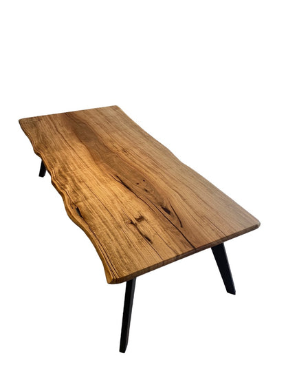 Dining Table - Single Slab Marri with Ebonised Legs