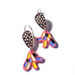 Earrings, Small, Pink and Black 2
