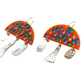 Earring, Orange Silver