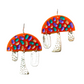 Earring, Orange Silver