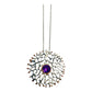 Pendant -  Fan of the Sea, Rose Gold with Amethyst