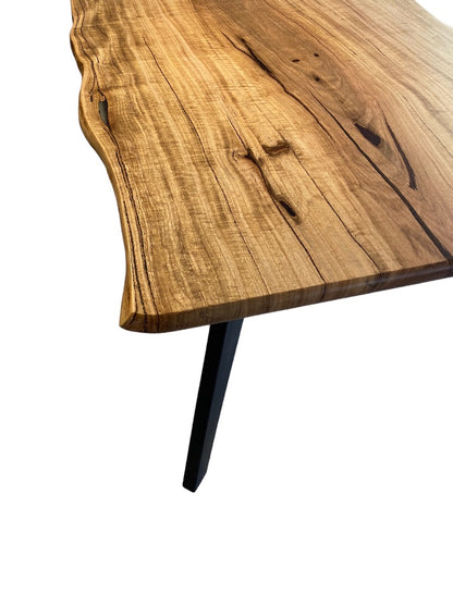 Dining Table - Single Slab Marri with Ebonised Legs