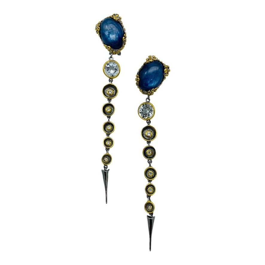 Earrings - Octopus, Kyanite