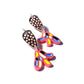 Earrings, Small, Pink and Black 2