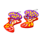 Earring, Red Purple