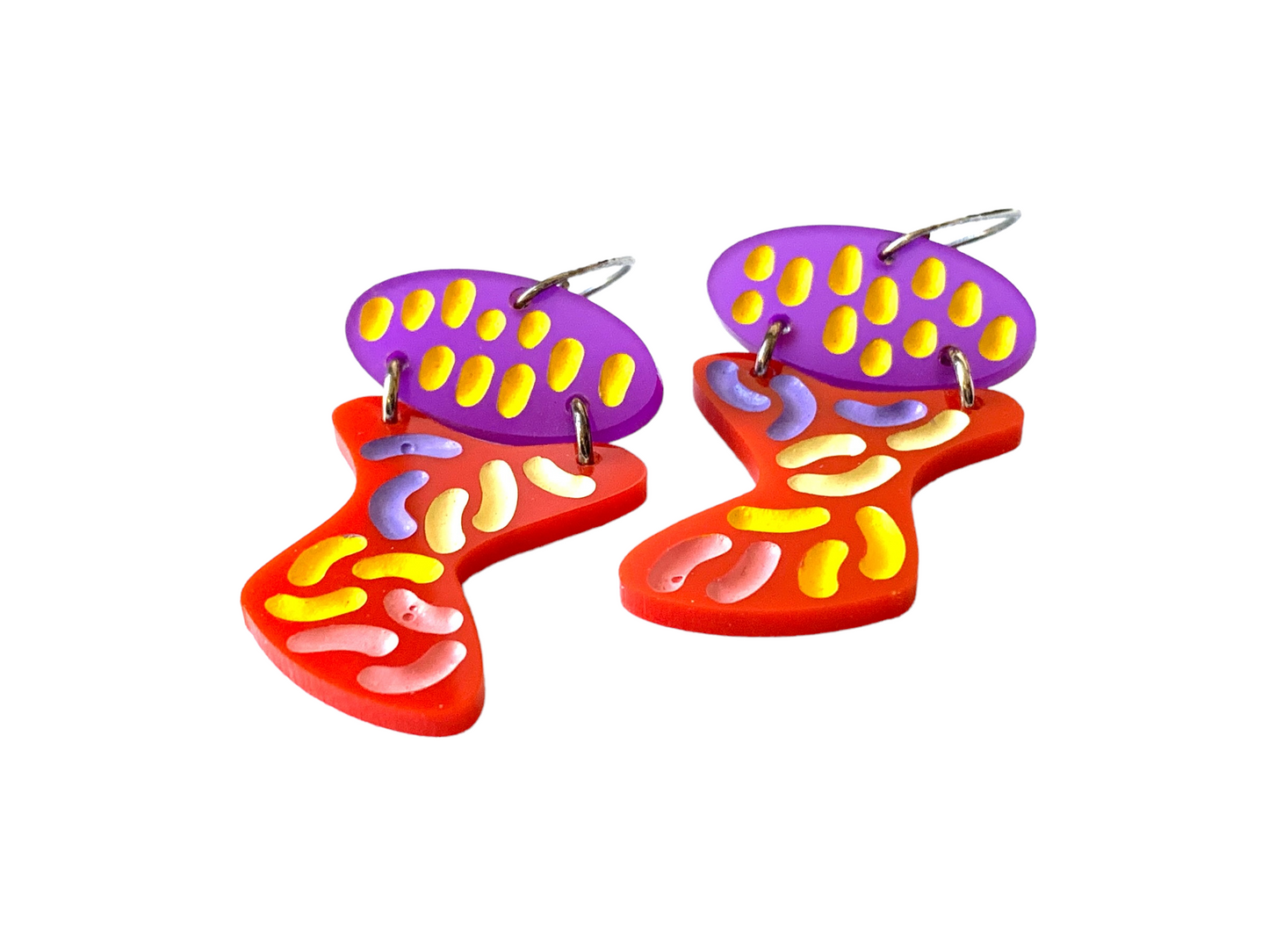 Earring, Red Purple