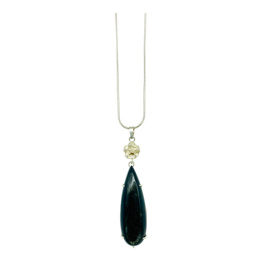 Pendant, Gold Sheen Obsidian, Eucalyptus