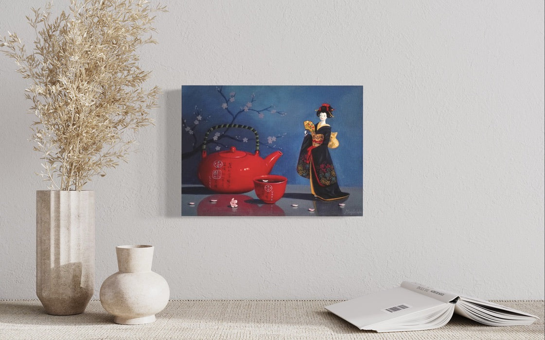 Red Tea Pot & Doll