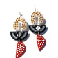 Earrings, Large, Navy and Red