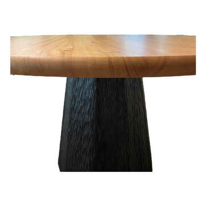 Dining Table - Round Western Australian Blackbutt  with Ebonised Jarrah Base
