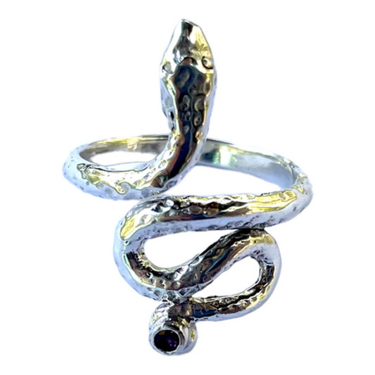 Ring - Sacred Serpent with Ruby
