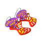 Earring, Red Purple