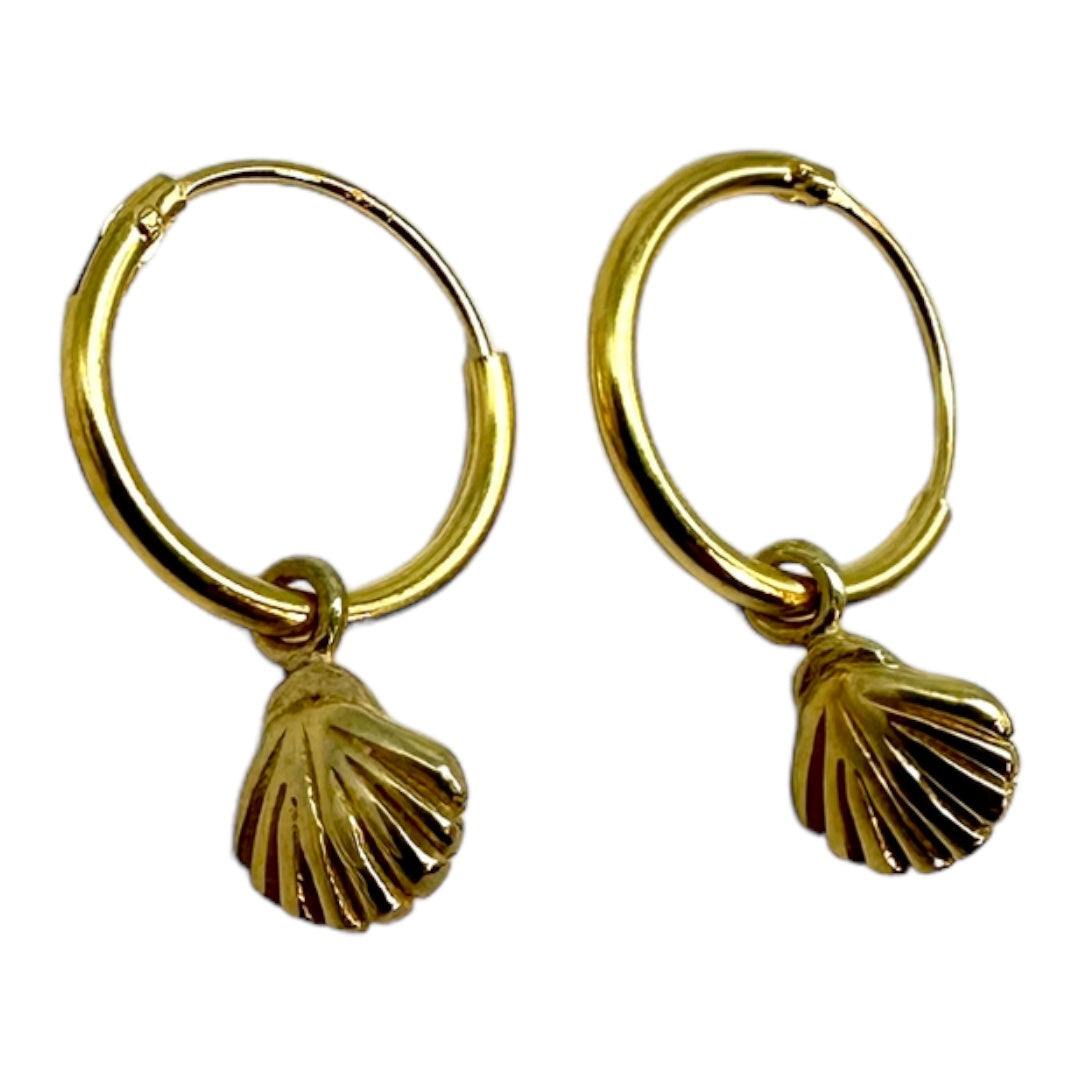 Earrings - Sleeper Clam, Gold