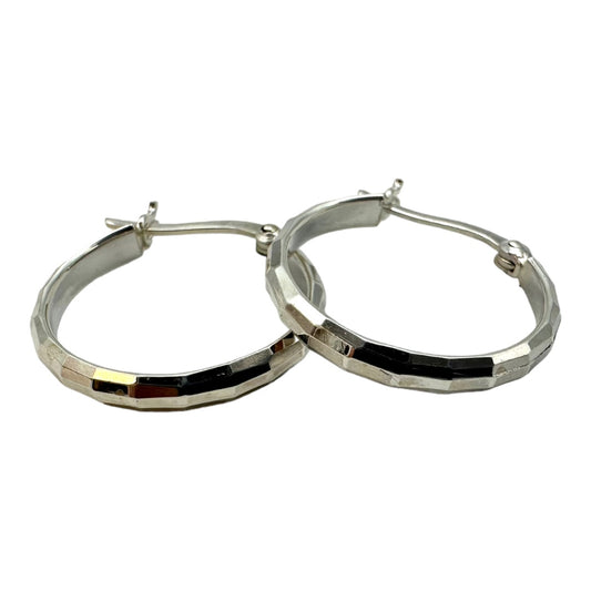 Earring - Facetted Hoops 25mm