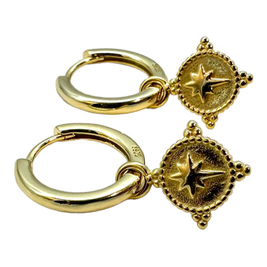 Earring - Compass Gold Plated Heavy Sleeper