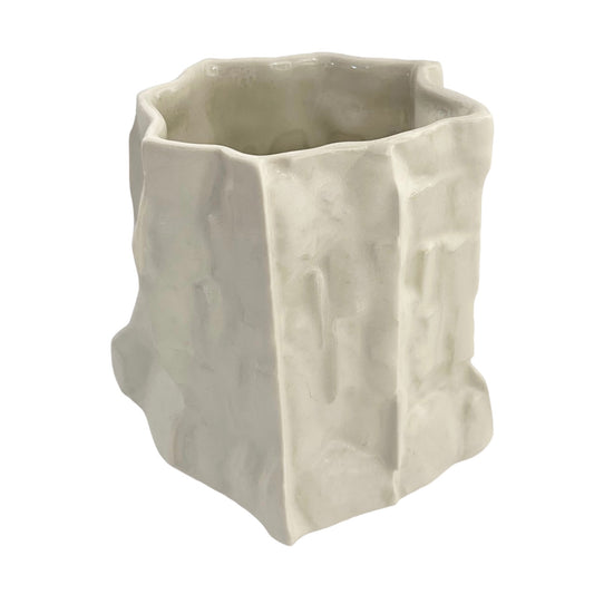 Fused Vase - Textured Matte White