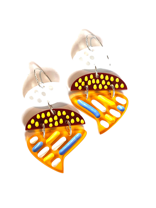 Earring, Orange