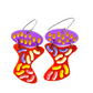 Earring, Red Purple
