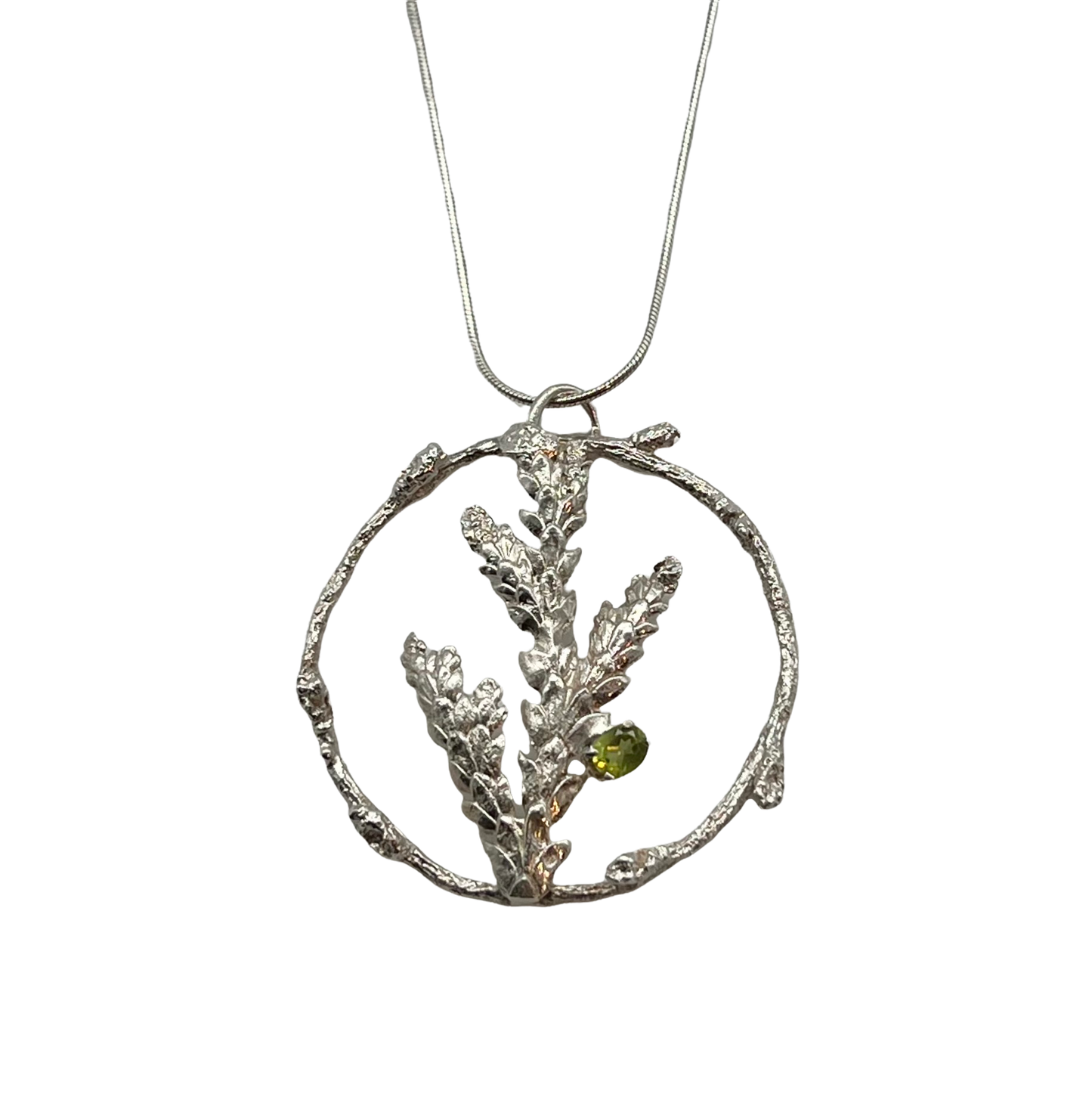 Pendant, Peridot Foliage