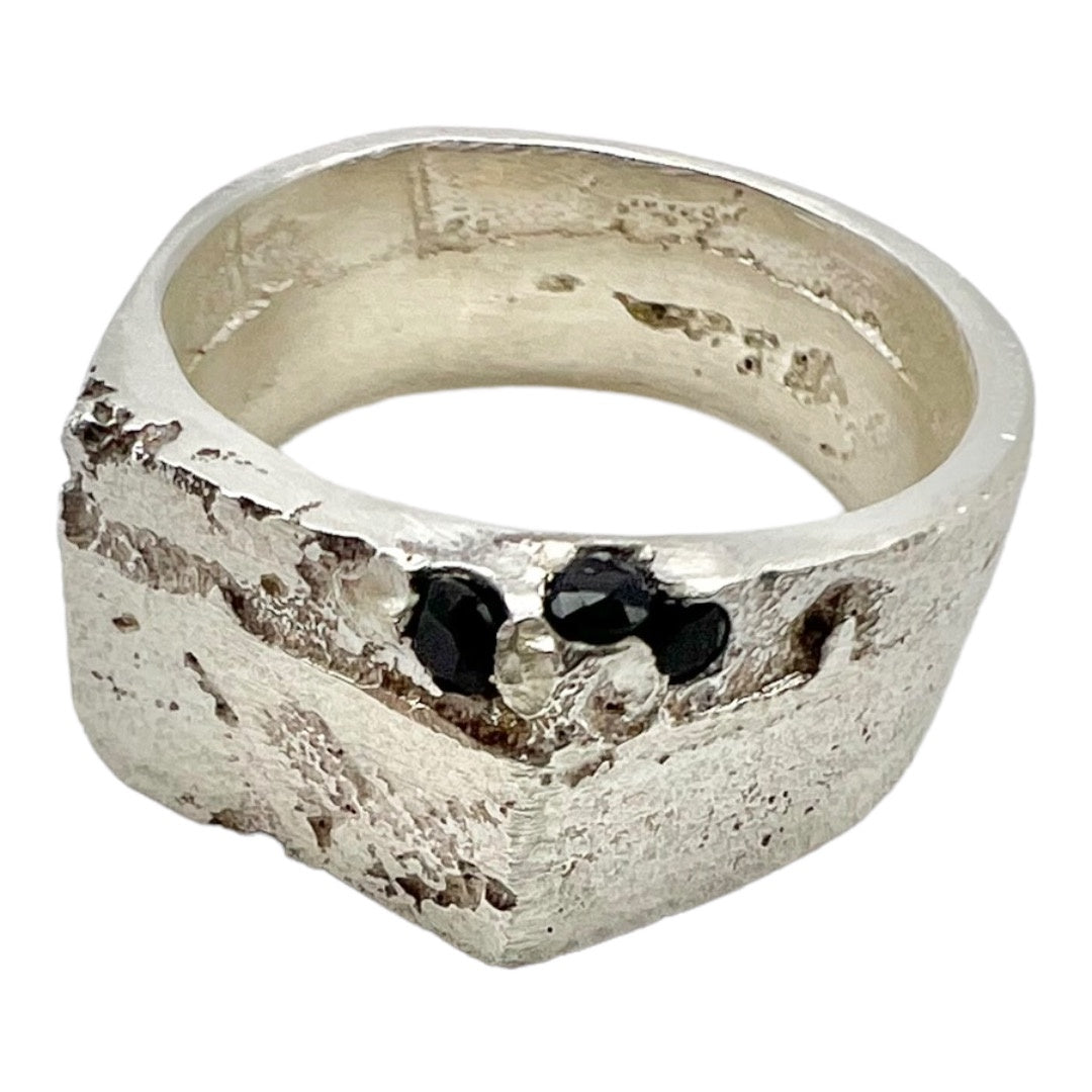 Ring - Unearthed Signet Ring with Sapphires