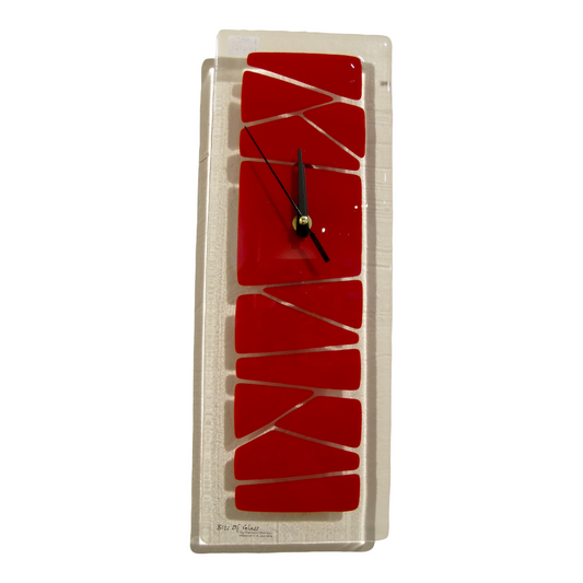 Wall Clock Shards Red